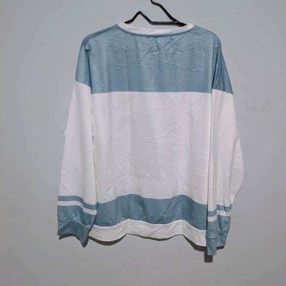 Blue & White "The Gulf Of Mexico" Adult's Long Sleeve Shirt Size 3XL - Picture 7 of 7